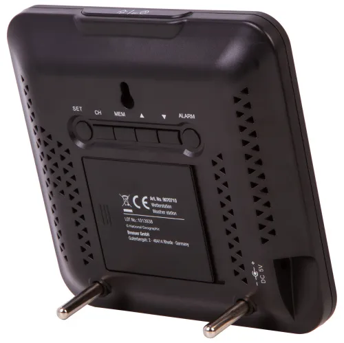 a fotón:  Bresser National Geographic VA színes időjárás állomás 3 kültéri érzékelővel,  7