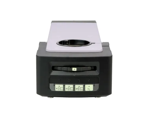 a fényképen:  MAGUS Epi-FL04 LED Epi-fluoreszcens tartozék, fluoreszcens szűrőkockák FITC/ TRITC/DAPI,  7