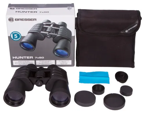 a fényképen:  Bresser Hunter 7x50 kétszemes távcső,  6
