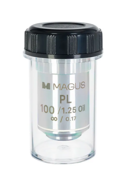 a képen:  MAGUS SF100 OIL 100х/1,25 Plan Pol ∞/0,17 objektív,  2