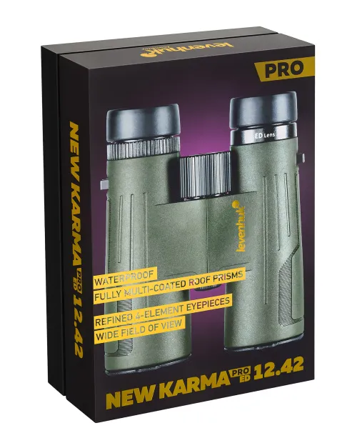 a képen:  Levenhuk New Karma PRO ED 12x42 kétszemes távcső,  13