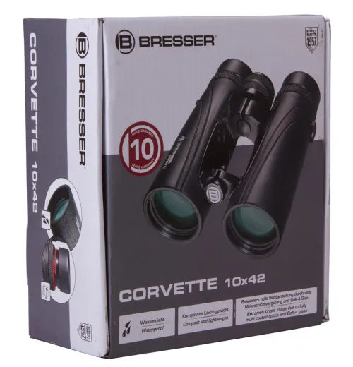 a fotón:  Bresser Corvette 10x42 WP kétszemes távcső,  11