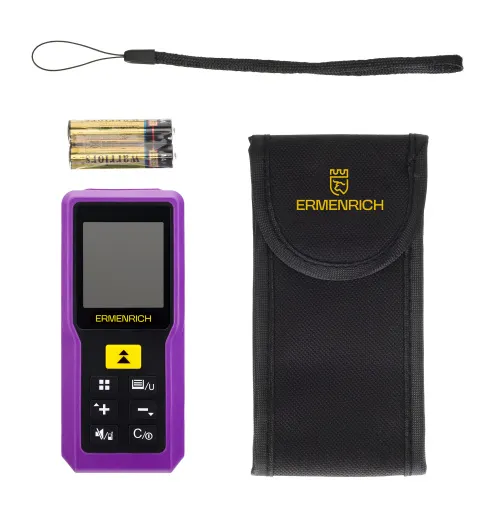 a fényképen:  Ermenrich Reel PRO GM100 lézeres mérő,  2