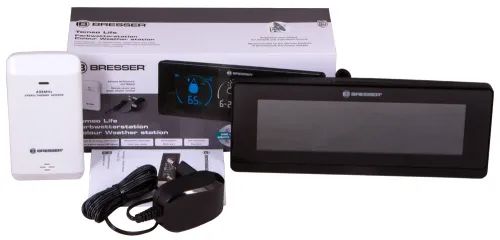a képen:  Bresser Temeo Life színes kijelzős időjárás állomás, fekete,  2