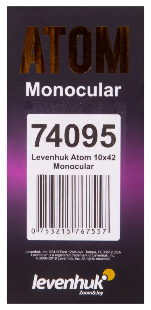 a fényképen:  Levenhuk Atom 10x42 egyszemes távcső,  13