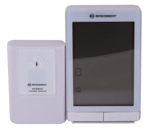 a fényképen:  Bresser TemeoTrend STX RC időjárás állomás, fehér,  9