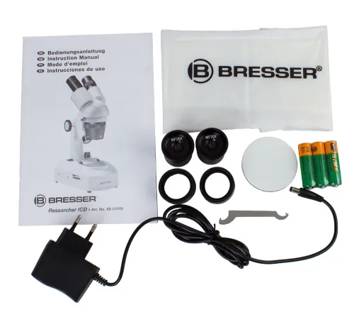 a képen:  Bresser Researcher ICD LED 20x-80x mikroszkóp,  10