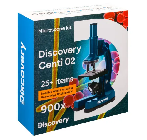 a fotón:  Levenhuk Discovery Centi 02 mikroszkóp és könyv,  15