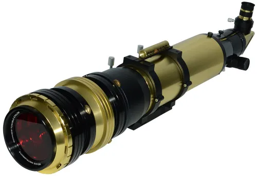 a fényképen:  Coronado SolarMax III 90 mm Double Stack napteleszkóp RichView rendszerrel és BF30 szűrővel,  5