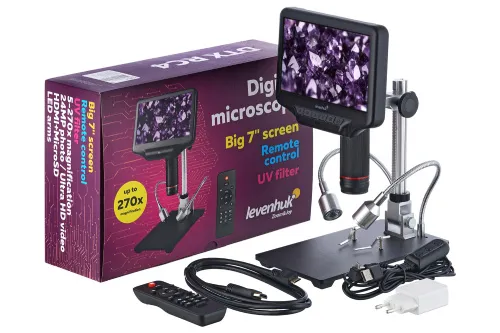 a fényképen:  Levenhuk DTX RC4 távirányítható mikroszkóp,  2
