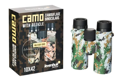 a fényképen:  Levenhuk Camo 10x42 kétszemes távcső irányzékkal,  6
