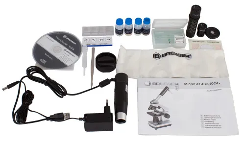 a képen:  Bresser Junior 40x–1024x mikroszkóp, tokkal,  9