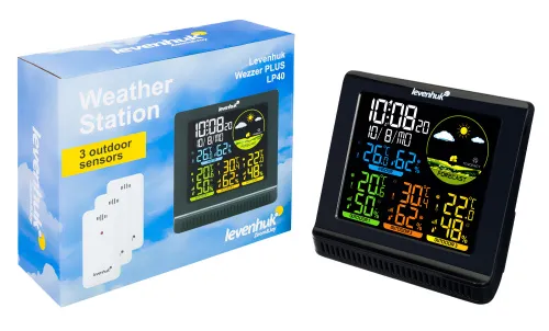 a fényképen:  Levenhuk Wezzer PLUS LP40 időjárás-állomás,  2