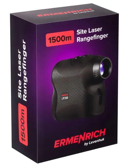 a fényképen:  Ermenrich LR1500 lézeres távolságmérő építkezéshez, fekete,  11