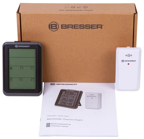 a fényképen:  Bresser MyClimate hő / higrométeróra, fehér,  4