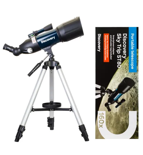 a fotón:  Levenhuk Discovery Sky Trip ST80 teleszkóp és könyv,  2