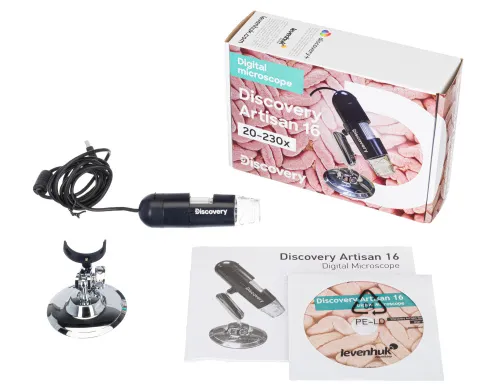a fényképen:  Levenhuk Discovery Artisan 16 digitális mikroszkóp,  2