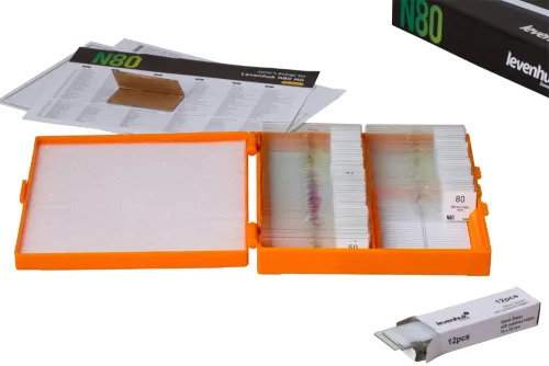 a fényképen:  Levenhuk N80 NG „Láss mindent!” tárgylemezkészlet,  3